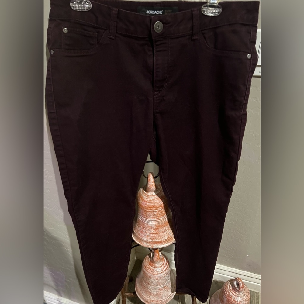 Jordache size 14 Burgundy Super Skinny pants ❤️